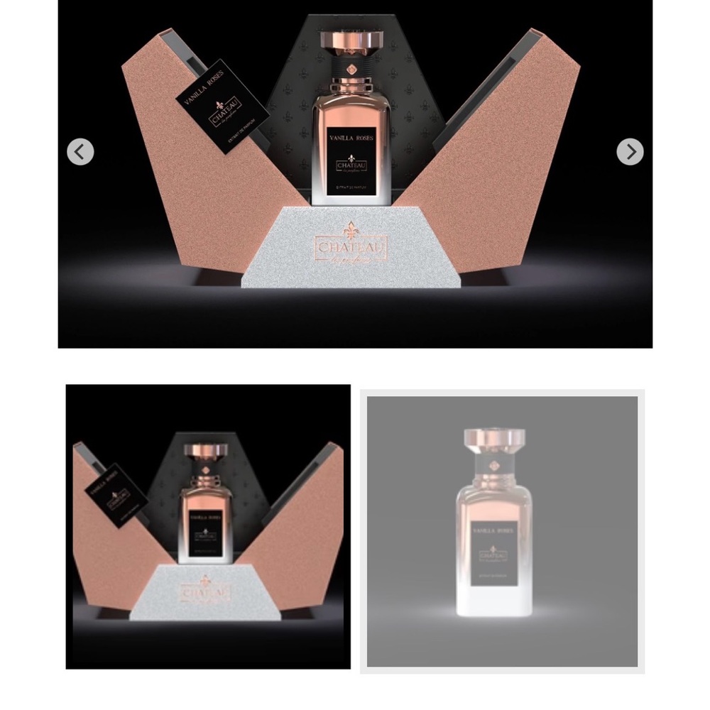 Chateau Vanilla Roses Perfume - Pink Shimmer Box